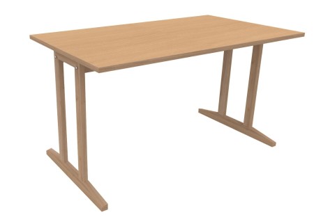 Table Soline piètement à dégagement latéral - 140x80 cm